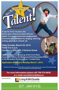 So You Think You've Got Talent poster 2016 City of St