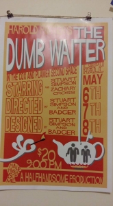 The Dumb Waiter poster with corrected 9pm time